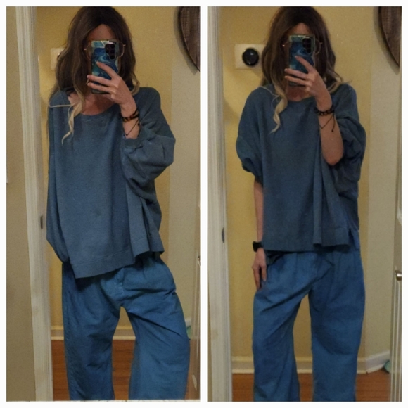 OOAK CUSTOM HAND DYED Free People Sweet Talk Chino Barrel Pants - Picture 4 of 4